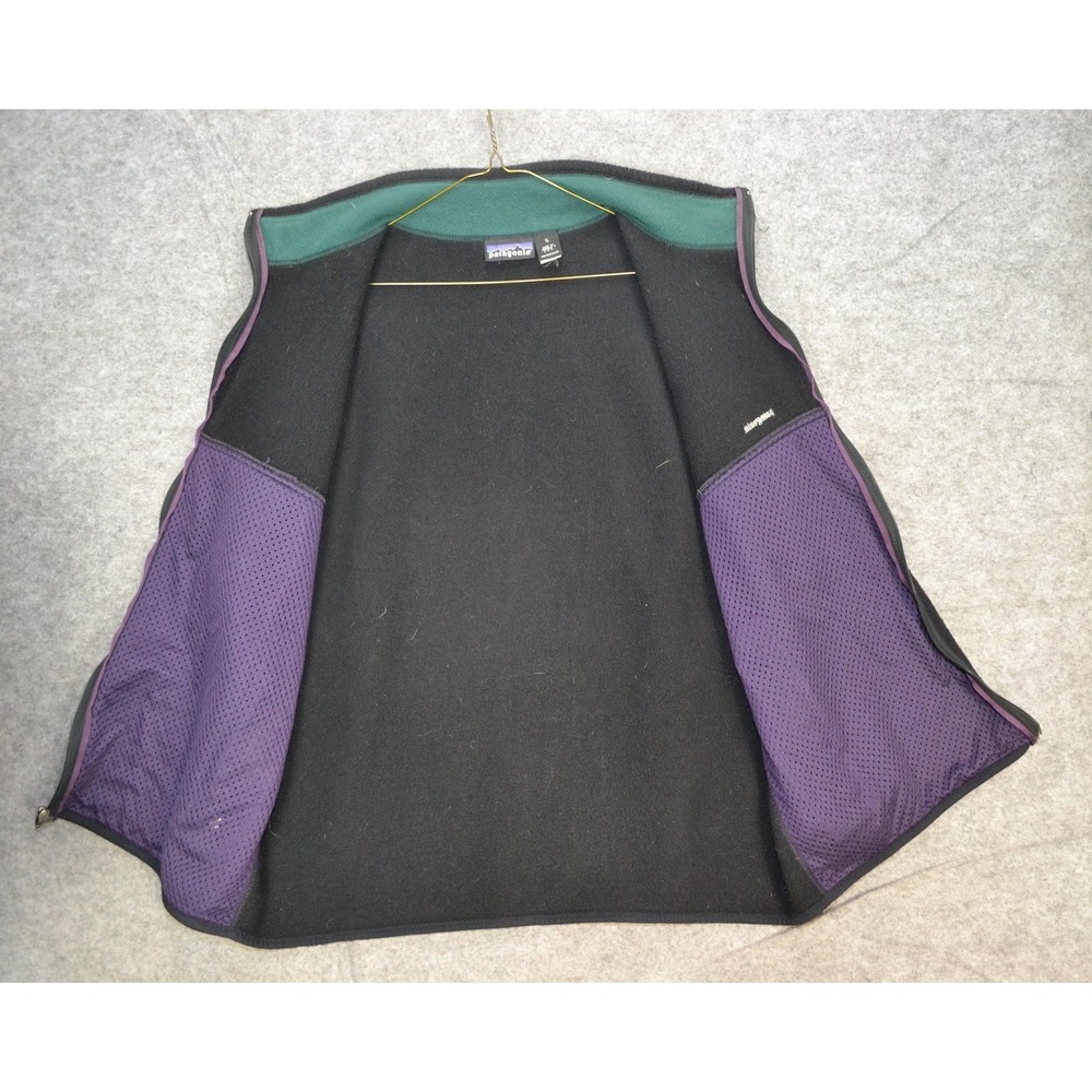 Vintage Patagonia Vest Mens XL Black Fleece Full Zip Pockets Made USA 90s - Picture 10 of 16